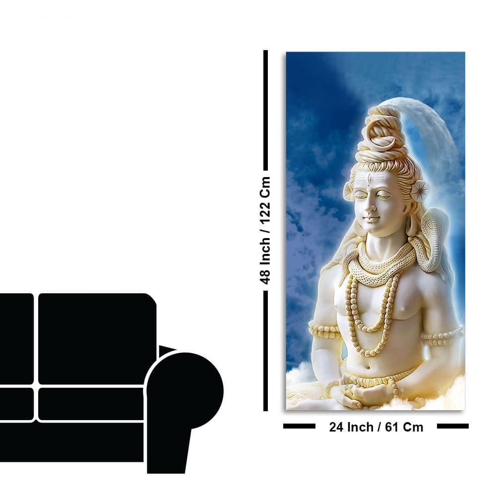 Lord Shiv Shankar Canvas Wall Painting - Decor Smart