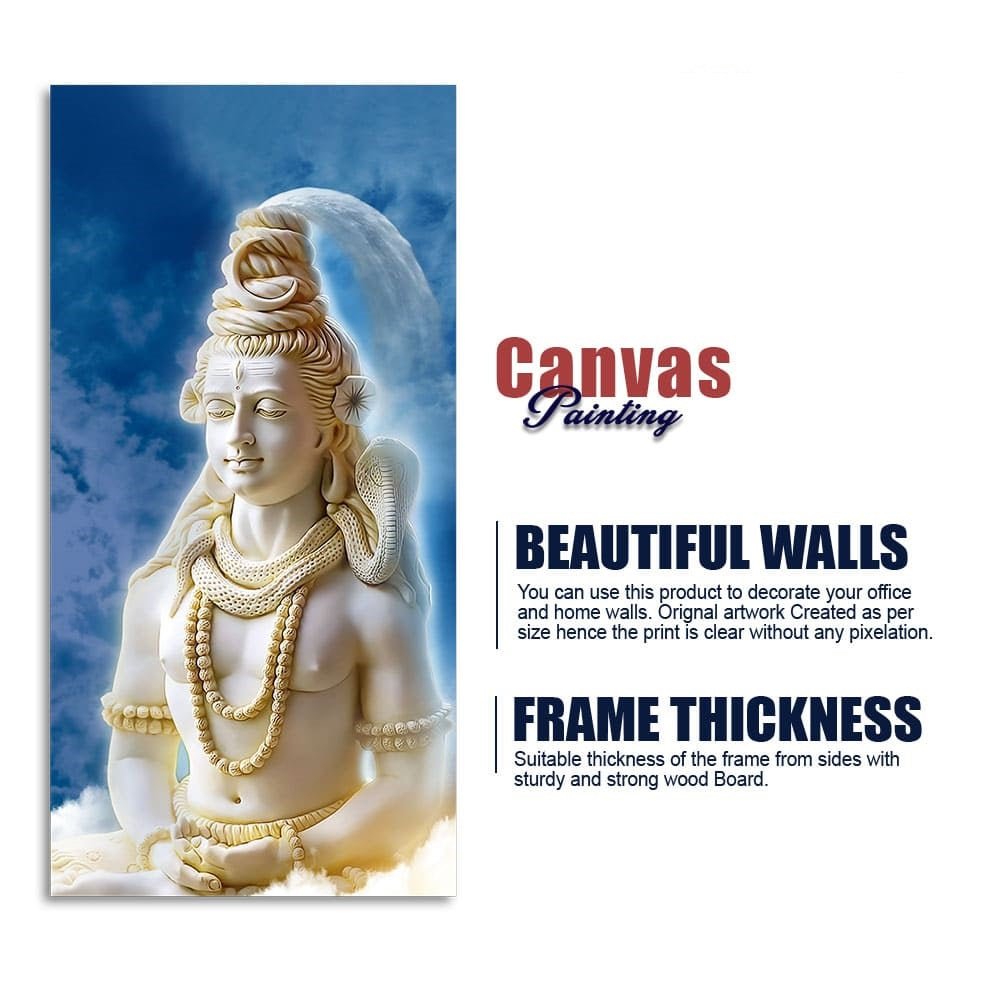 Lord Shiv Shankar Canvas Wall Painting - Decor Smart