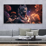 Lord Shiv Shankar Statue Premium Canvas Wall Painting - Decor Smart