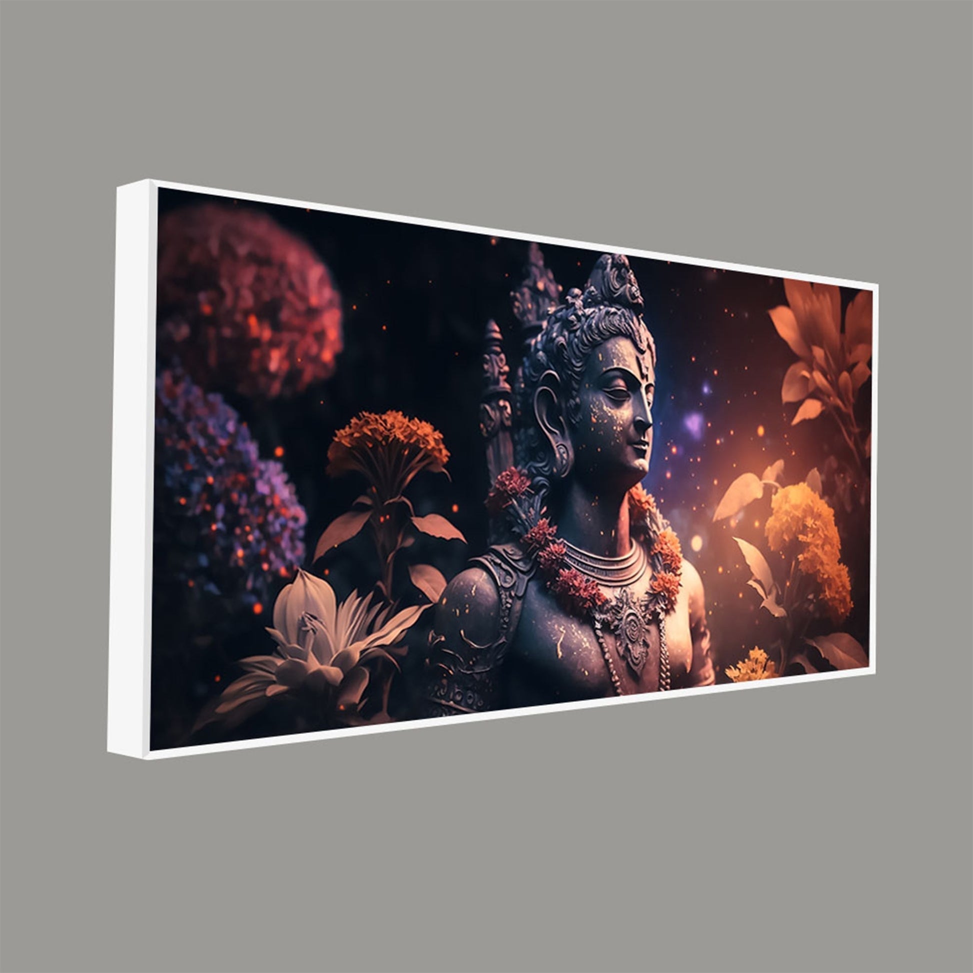 Lord Shiv Shankar Statue Premium Canvas Wall Painting - Decor Smart