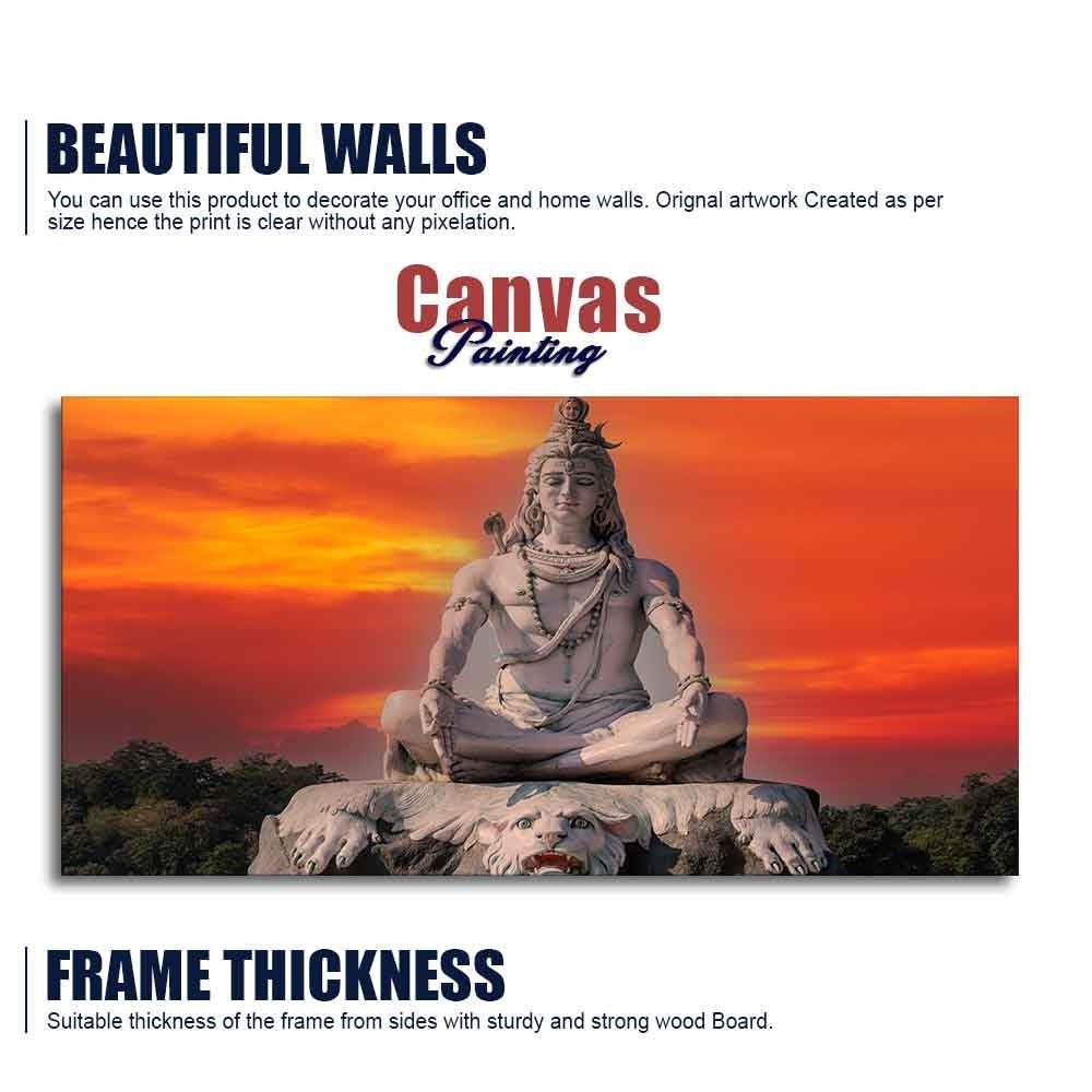 Lord Shiva Meditating Wall Painting - Decor Smart