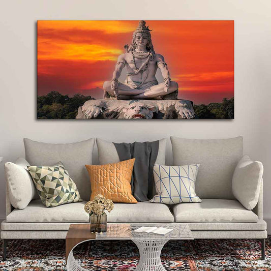 Lord Shiva Meditating Wall Painting - Decor Smart