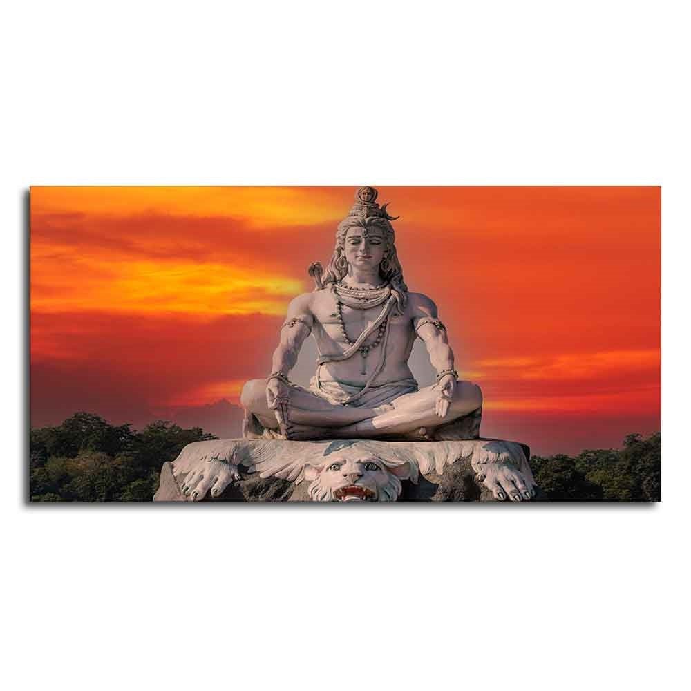 Lord Shiva Meditating Wall Painting - Decor Smart