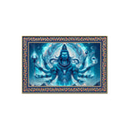Lord Shiva Rudra Avatar Floral Border Canvas Wall Painting