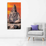 Lord Shiva Sculpture Canvas Wall Painting for Hall - Decor Smart