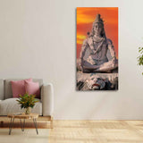 Lord Shiva Sculpture Canvas Wall Painting for Hall - Decor Smart