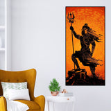 Lord Shiva with Trishul Canvas Wall Painting - Decor Smart