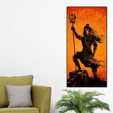Lord Shiva with Trishul Canvas Wall Painting - Decor Smart