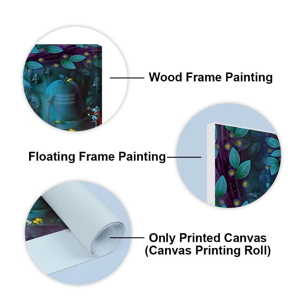 Lord Spiritual Ganesha Canvas Wall Painting – Divine Art by Decor Smart