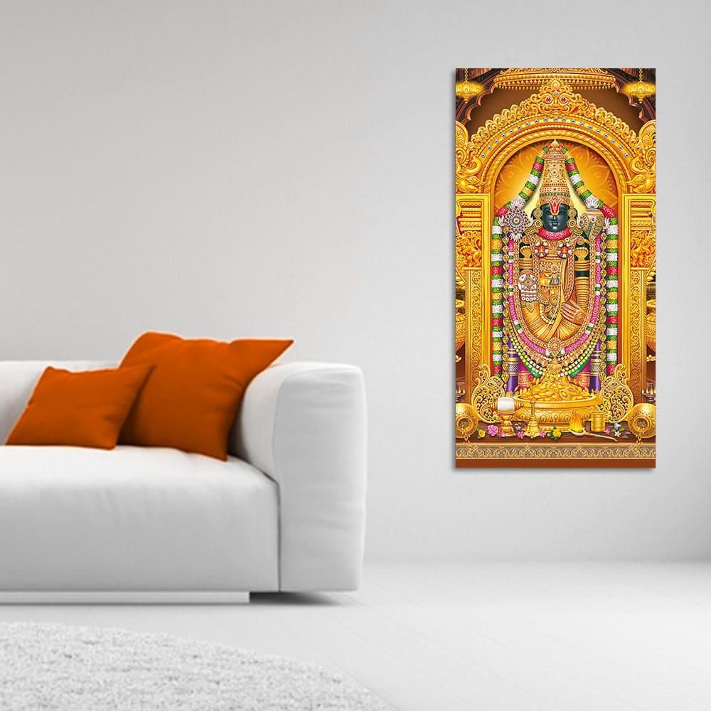 Lord Tirupati BalaJi Canvas Wall Painting - Decor Smart