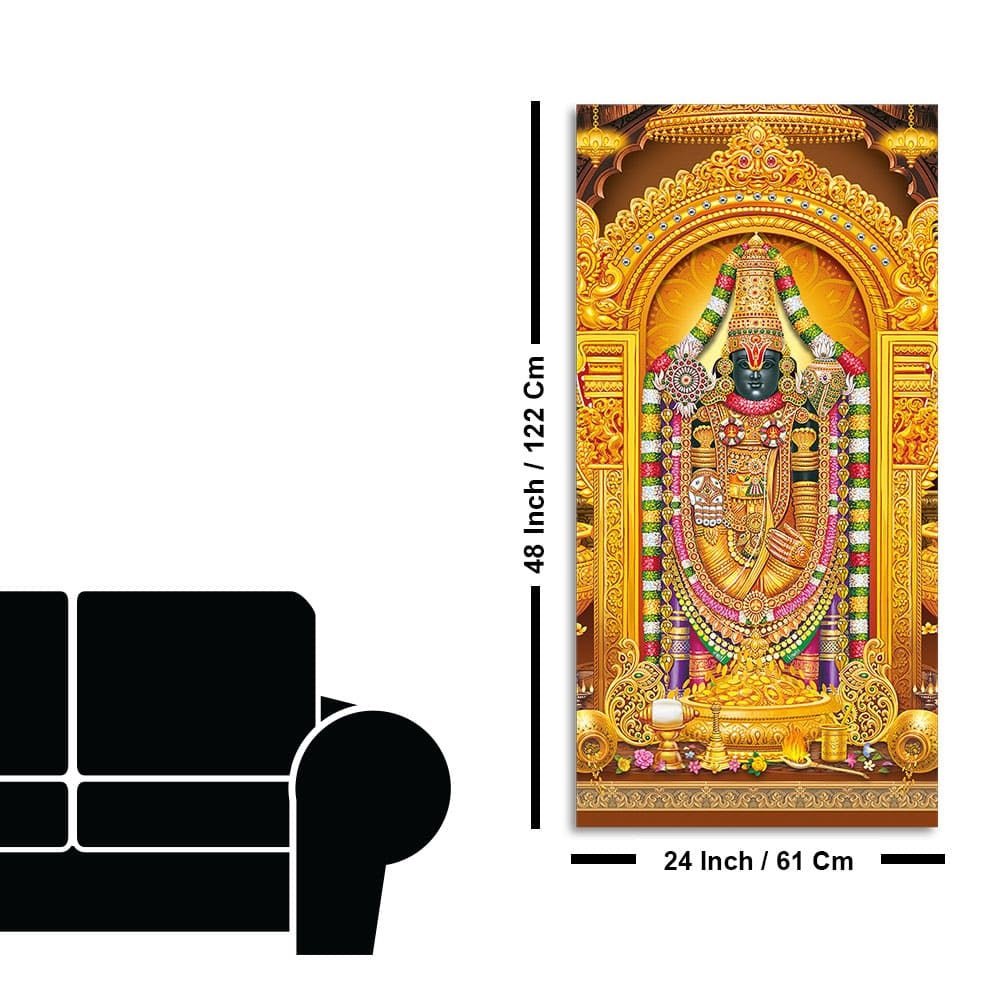 Lord Tirupati BalaJi Canvas Wall Painting - Decor Smart