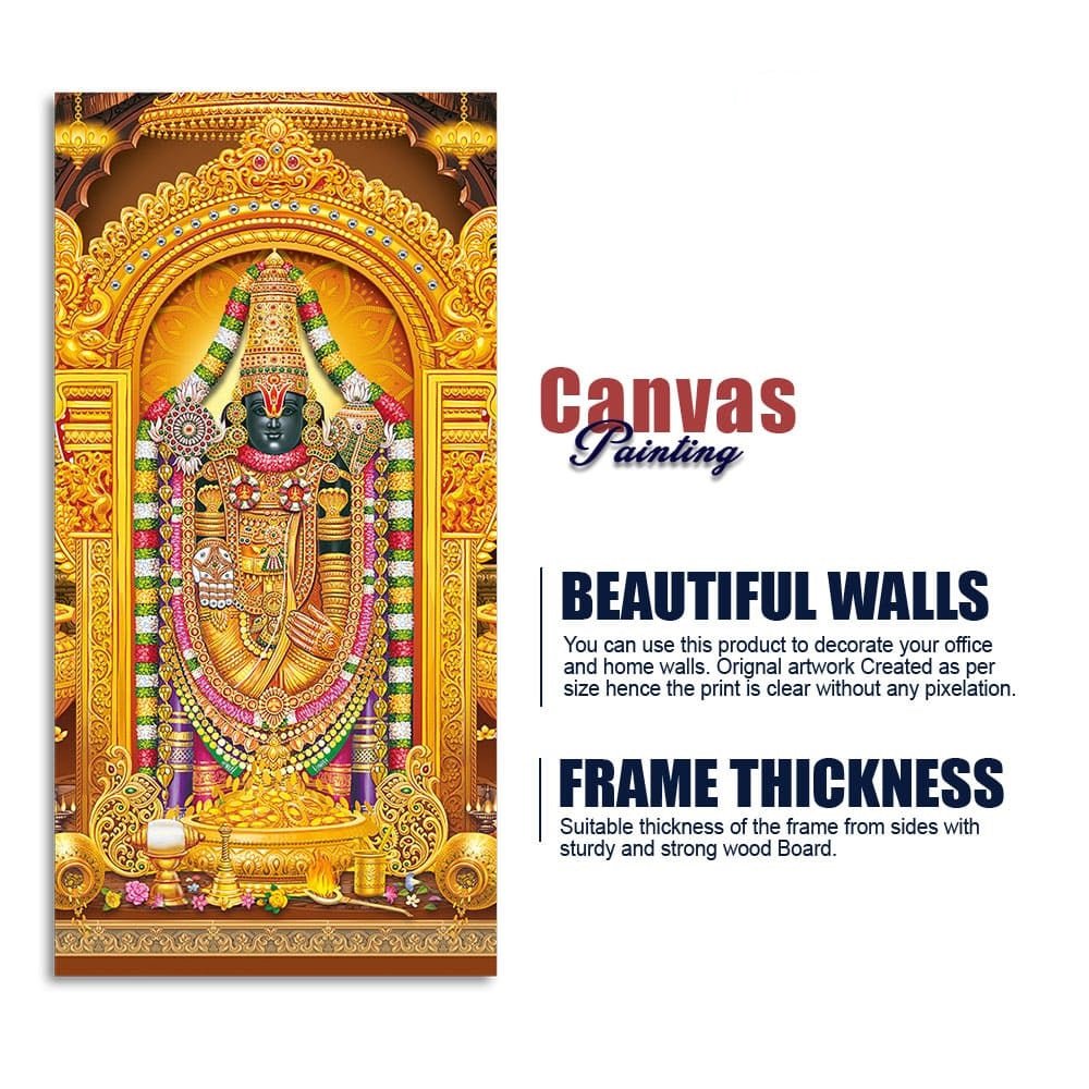 Lord Tirupati BalaJi Canvas Wall Painting - Decor Smart