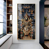 Lord Tirupati Premium Acrylic Floating Vertical Wall Painting - Decor Smart