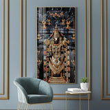 Lord Tirupati Premium Acrylic Floating Vertical Wall Painting - Decor Smart