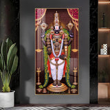 Lord Venkateswara Tirupati Balaji Premium Acrylic Floating Vertical Wall Painting - Decor Smart