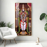 Lord Venkateswara Tirupati Balaji Premium Acrylic Floating Vertical Wall Painting - Decor Smart