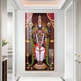 Lord Venkateswara Tirupati Balaji Premium Acrylic Floating Vertical Wall Painting - Decor Smart