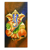Lord Vighnaharta Ganesha Canvas Wall Painting - Decor Smart