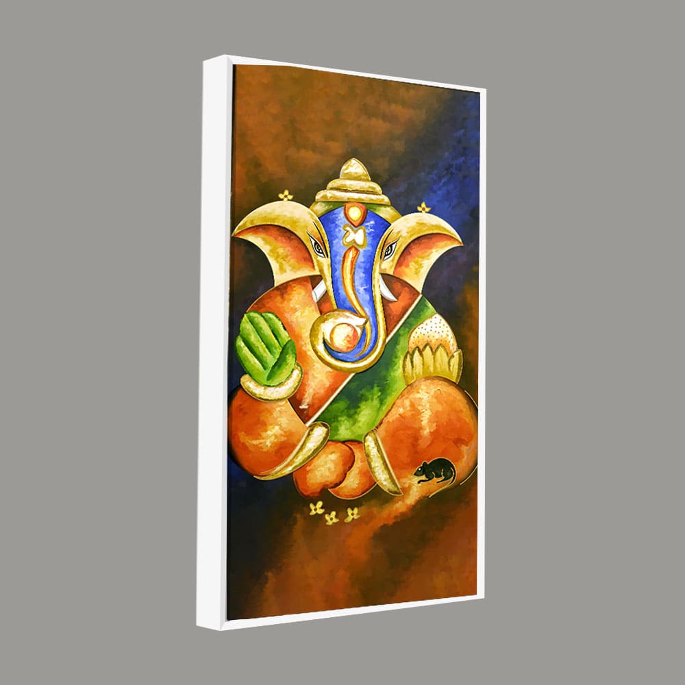 Lord Vighnaharta Ganesha Canvas Wall Painting - Decor Smart
