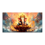 Lord Vighnaharta Ganpati Canvas Wall Painting - Decor Smart