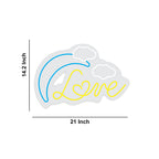 Love with Moon Light Neon Sign LED Light
