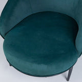 Low - Floor Premium Style Emerald Green Velvet Lounge Chair - Decor Smart
