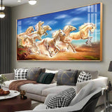 Lucky Horses Premium Acrylic Floating Wall Painting - Decor Smart