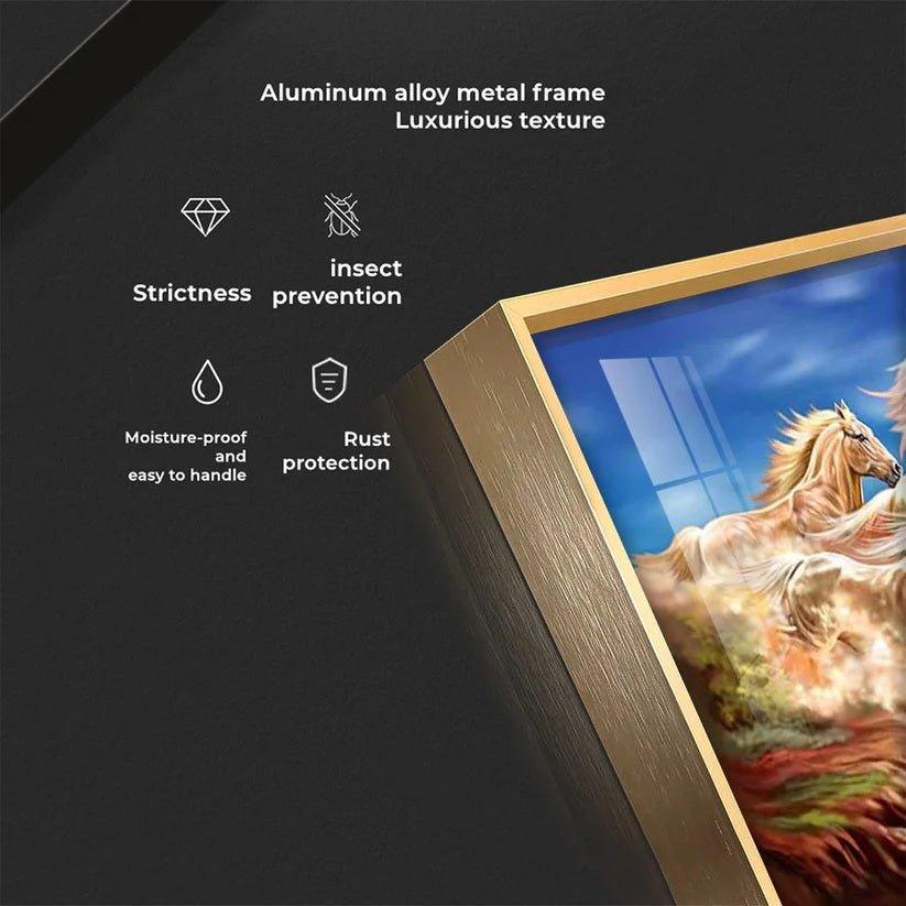 Lucky Horses Premium Acrylic Floating Wall Painting - Decor Smart