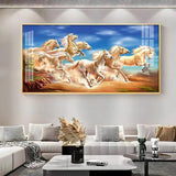 Lucky Horses Premium Acrylic Floating Wall Painting - Decor Smart
