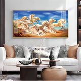 Lucky Horses Premium Acrylic Floating Wall Painting - Decor Smart
