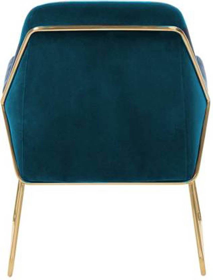 Lush Seagreen Glamorous Style Velvet Lounge Chair - Decor Smart