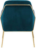Lush Seagreen Glamorous Style Velvet Lounge Chair - Decor Smart