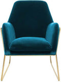 Lush Seagreen Glamorous Style Velvet Lounge Chair - Decor Smart