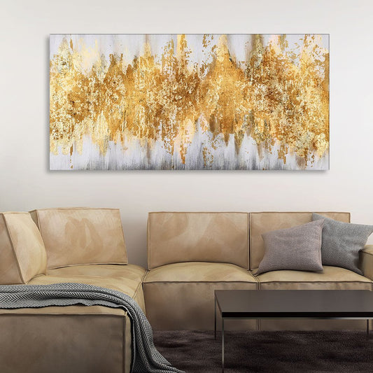 Luxurious Golden Pattern Premium Canvas Wall Painting | Decor Smart
