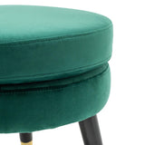 Luxurious Green Velvet Lounge Chair with Ottoman - Decor Smart