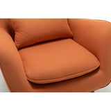 Luxurious Mustard Yellow Thick Padded Velvet Sofa Lounge Chair with Cushion - Decor Smart