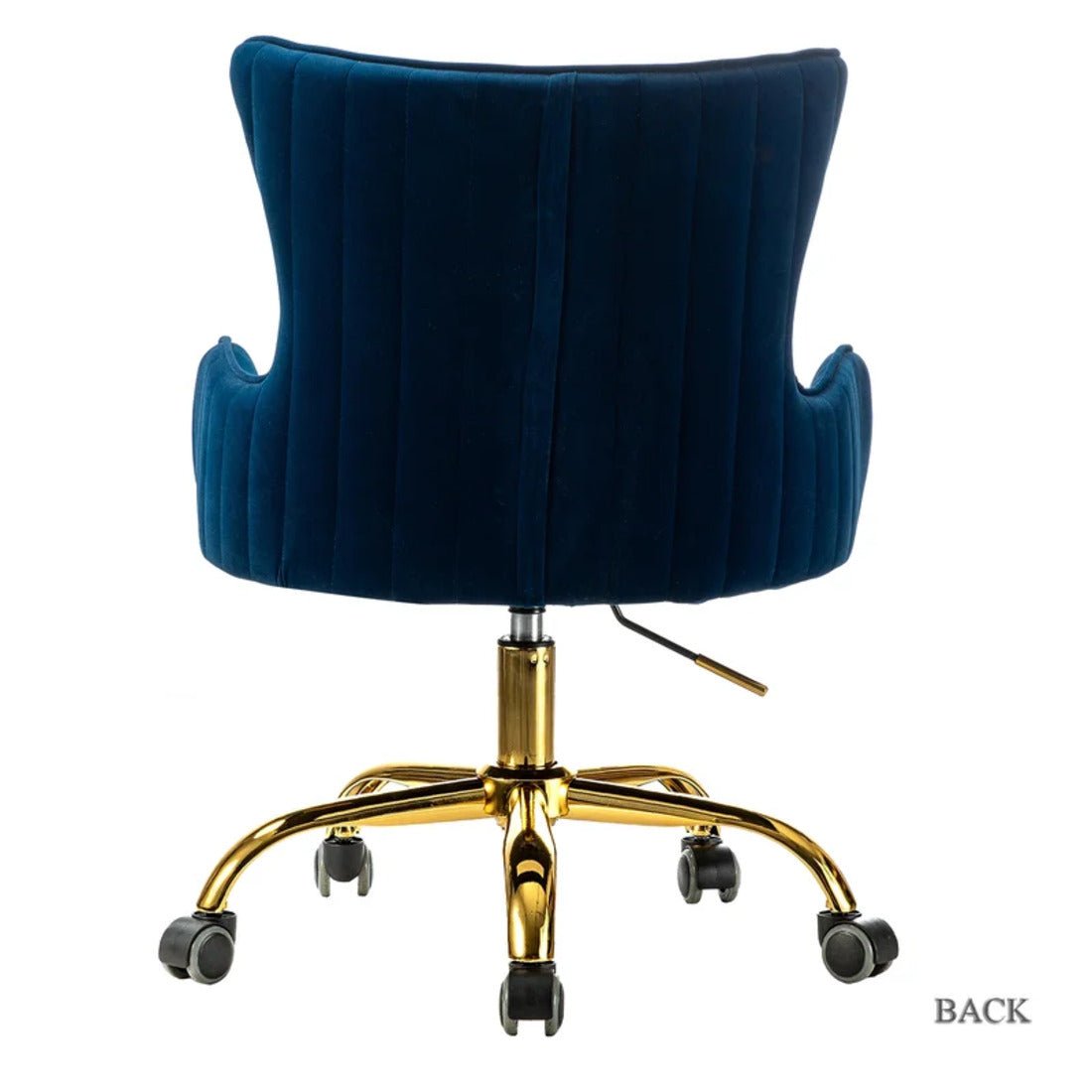 Luxurious Royal Blue Velvet Armchair with Golden Base - Decor Smart