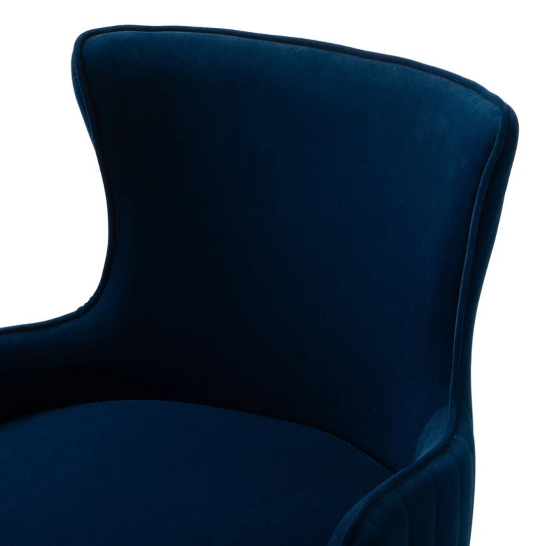 Luxurious Royal Blue Velvet Armchair with Golden Base - Decor Smart