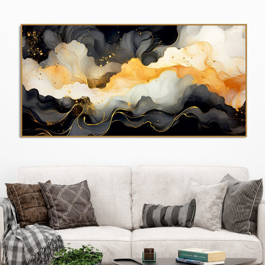 Luxury Abstract Fluid Art Canvas Wall Painting - Decor Smart
