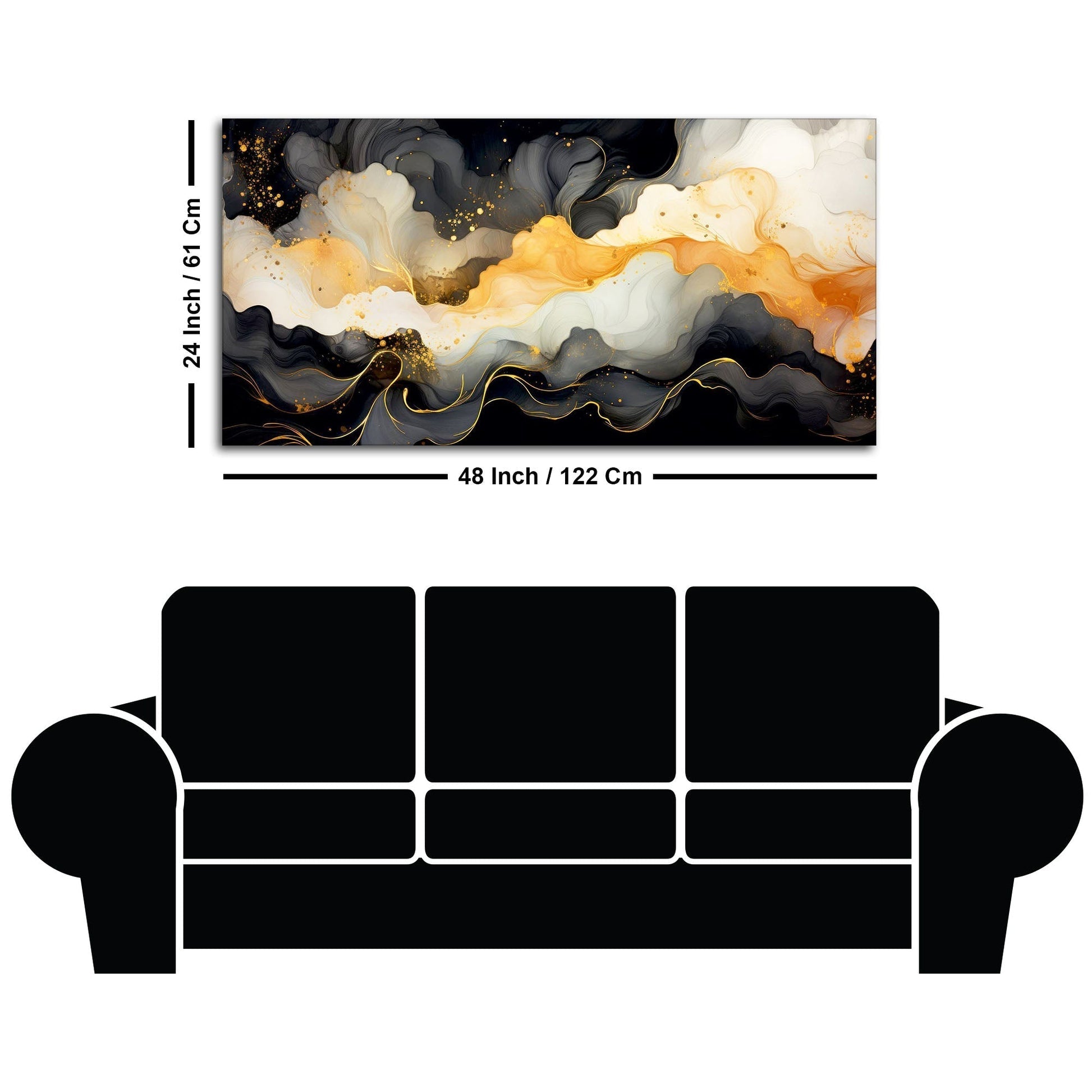 Luxury Abstract Fluid Art Canvas Wall Painting - Decor Smart