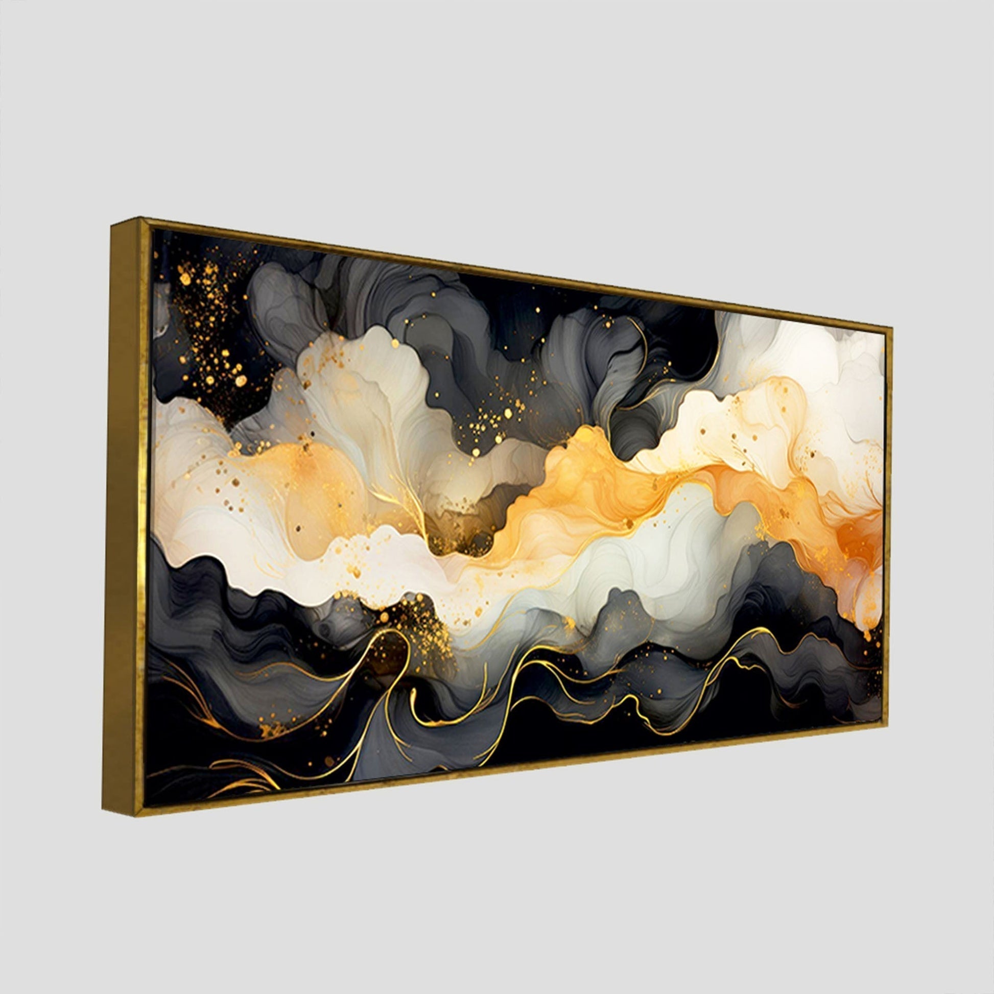 Luxury Abstract Fluid Art Canvas Wall Painting - Decor Smart