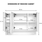 Luxury Bathroom Mirror Unit with LED Lights and Built-in Shelf