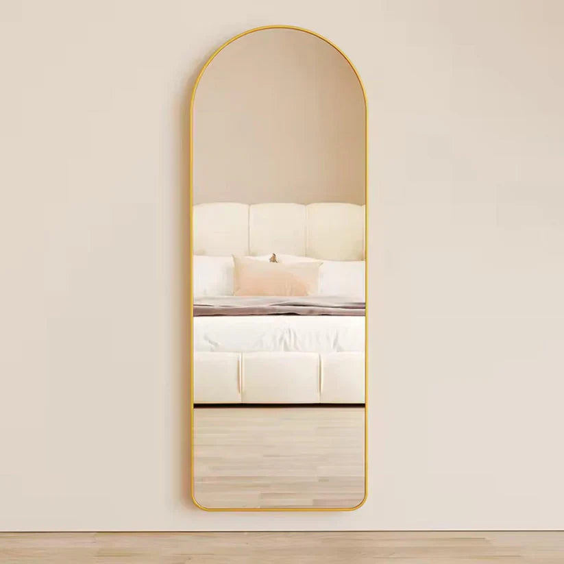 Luxury Dressing Wall Mirror with Slim Gold Border