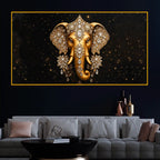 Luxury Elephant Crystal Glass Painting for Modern Home Décor