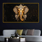 Luxury Elephant Crystal Glass Painting for Modern Home Décor