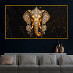 Luxury Elephant Crystal Glass Painting for Modern Home Décor