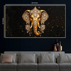 Luxury Elephant Crystal Glass Painting for Modern Home Décor