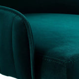 Luxury Emerald Color Velvet Armchair with Golden Base - Decor Smart