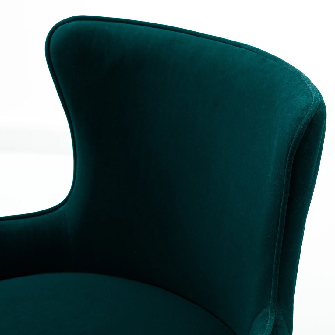 Luxury Emerald Color Velvet Armchair with Golden Base - Decor Smart