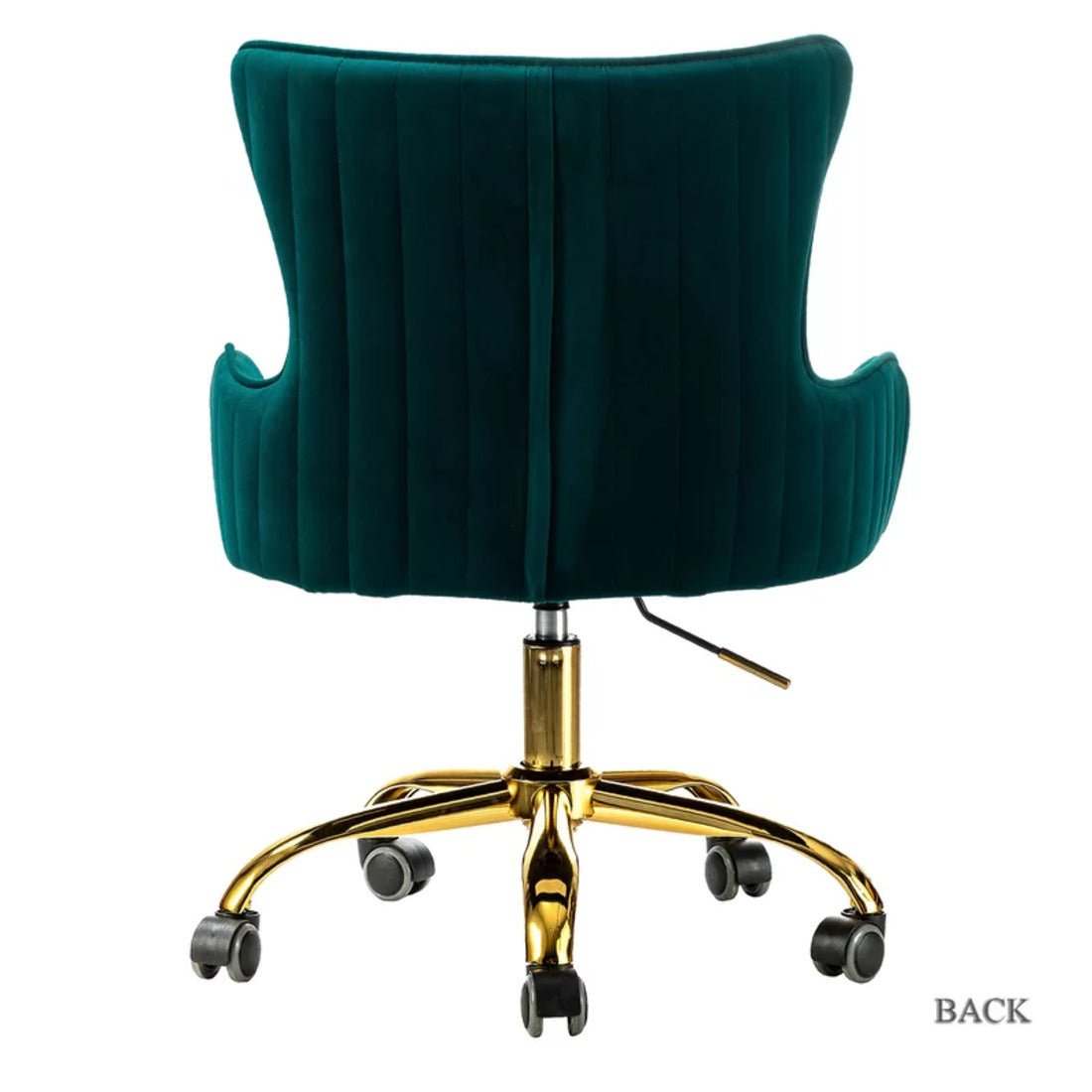 Luxury Emerald Color Velvet Armchair with Golden Base - Decor Smart
